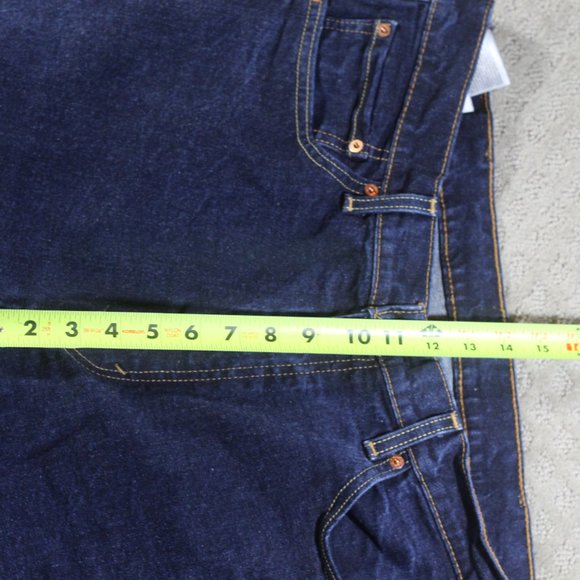 Levi's 505 Size 38x32 Dark Blue Wash Jeans EUC - Like New - Picture 4 of 9